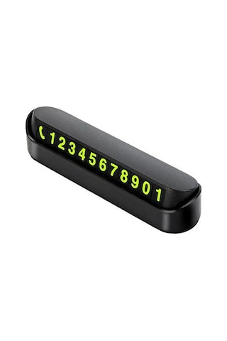 Kpm Fosforlu Araba Park Numaratörü - Siyah - 10 Cm Siyah
