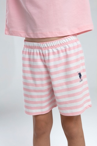 U.S. Polo Assn. Kız Çocuk Pembe Şort Takım Us2073 Pembe