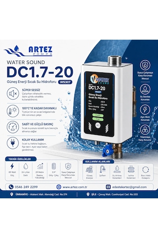 Watersound Dc1.7-20 Magnet Motorlu Frekans Kontrollü Basınç Arttırma Pompası