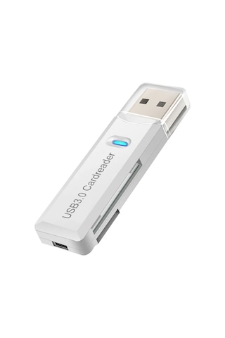Foxyn FXN-143 TF-SD-USB 3.0 Bellek Kart Okuyucu Beyaz