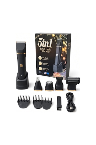 Wablow Vücut Tıraş Makinesi Series 5+1 Seti,yüz/saç/vücut, Ipx7 Su Geçirmez,seramik Bıçak Şarj Standlı