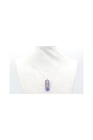 Murty99 Hakiki Doğal Çakra Taşlı Ametist Kolye Ucu Mor