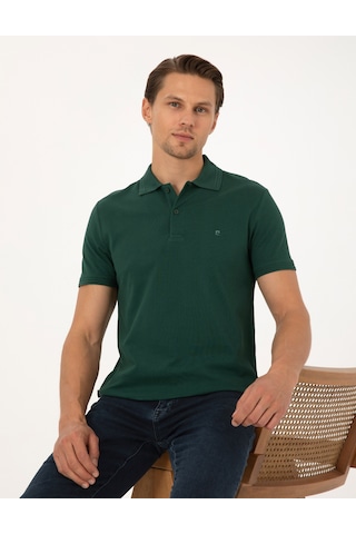 Pierre Cardin Erkek Koyu Yeşil Tişört Basic 50325323-vr079 Koyu Yeşil
