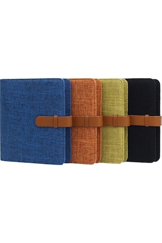 Tongxida Pamuklu Keten Albüm, 288 Sayfa Yeşil, İnci Detaylı Design