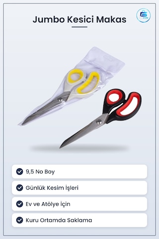 Jumbo Makas 9,5 No Kesici Kesim Aracı Günlük İşler İçin Ev Ve Atö