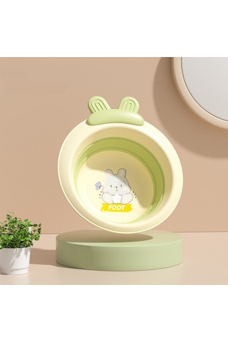 Katlabilir Yenidoğan Bebek Ve Çocuk Banyo Yıkama Kovası Yeşil