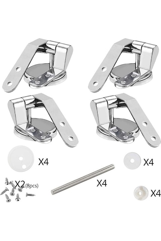 Dancemonkey Lebıhmurah Bf1579 2 Adet Ahşap Reçine Klozet Menteşesi, Yedek Parça Gümüş