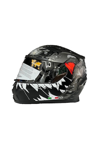 Sway 820 Monster Full Face Motosiklet Kaskı 63978 Gri