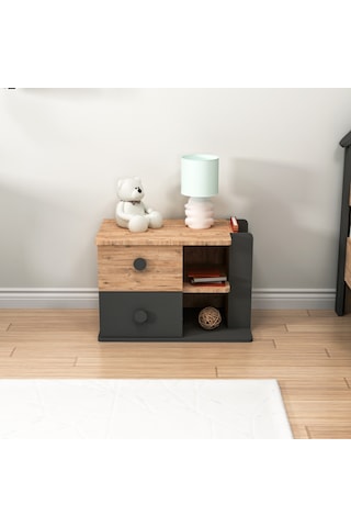 Arnetti Valerin Komodin Çekmeceli Atlantik Çam Antrasit