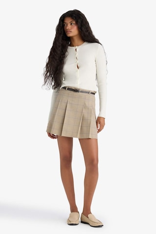 Defacto A Kesim Kareli Normal Bel Mini Etek F9112ax25aubn226 Kahve