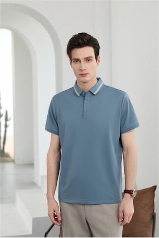 New Performance Premium Polo T-shirt %53,8 Polyester %37,2 Pamuk %2,5 Spandex %2,0 Asetat %1,7 Bakır Amonyak %1,5 Dut İpeği %1,3 Keten Grimsi Mavi