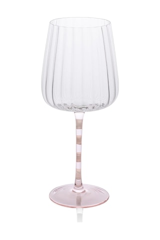 The Mia Şarap Kadehi Pembe Beyaz 600 Ml Çok Renkli