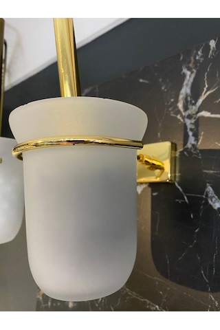 İsaoğlu Yapı Gold Tuvalet Fırçası Altın Tuvalet Fırçası Paslanmaz Pirinç Malzeme Altın Fırça Gold