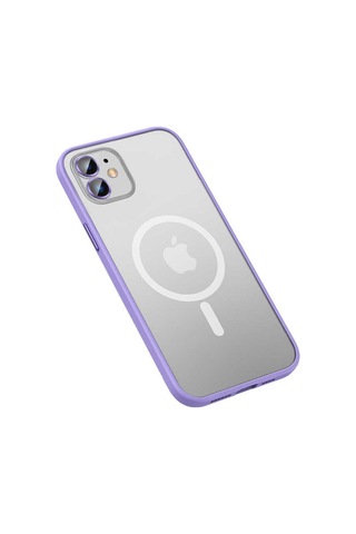 Apple Uyumlu iPhone 12 Kılıf Zore Mokka Wireless Kapak Lila
