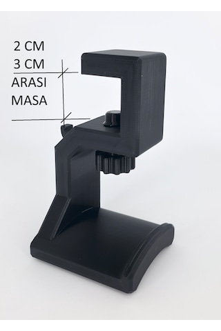 Masa Altı Kulaklık Askısı Yeni Düzen - Masa Kalınlık 2-3 Cm