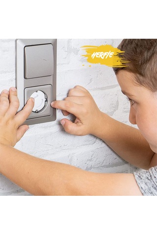 1 Adet Priz Kapağı Priz Koruyucu Bebek Çocuk Priz Emniyeti Güvenliği Koruması Beyaz