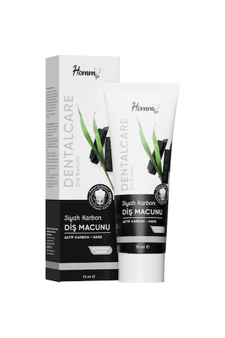 Homm Life Siyah Karbon Bitkisel Diş Macunu 75 ML Homm Life Siyah Karbon Bitkisel Diş Macunu 75 ML
