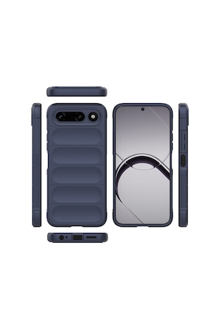 Maks Technology Tecno Spark 50 5g Kılıf Esnek Tpu Oyuklu Arka Yüzey Tasarımlı Mkst Etnik Silikon Kapak - Lacivert