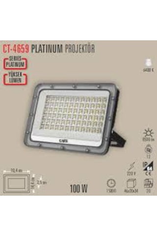 Cata Ct-4659 100watt Platinium Led Projektör Beyaz Işık