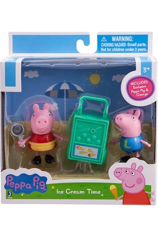 Peppa Pig - Dondurmacı Peppa Ve Kardeşi George Figür Oyuncak Seti