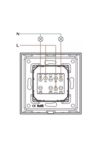 Vo'stabl Çift Kutulu Çerçevede Tek Ve Çiftli İki Anahtar 239528736