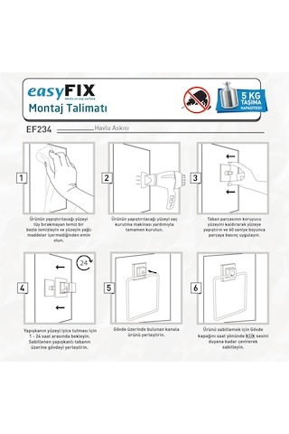 Teknotell Easy Fix Kare Havluluk Renkli