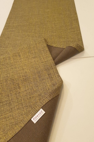 Concept Floransa Simli Keten Runner Bronz - Gold