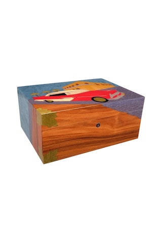 Gentili Emilio Desenli Ahşap Kaplama Humidor 373047