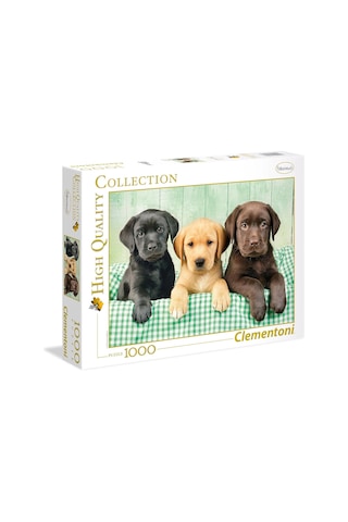 Clementoni - 1000 Parça Hq Collection Yetişkin Puzzle - Üç Labrador
