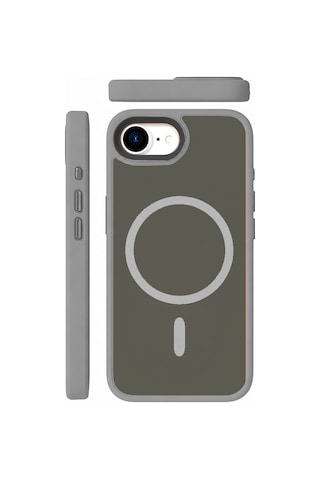 Joko - 925 - Apple iPhone Uyumlu 17e Megane Magsafe Kapak - - Csmo-tex - Titan Gri