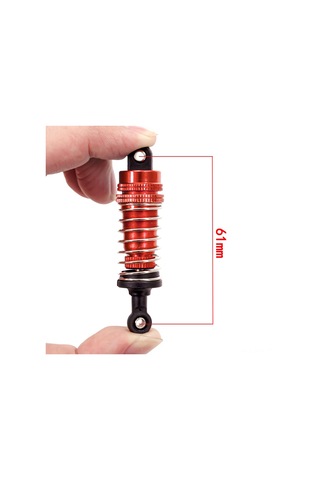 Maiyame 1/14 Wltoys 144001 İçin Bjm098 Alüminyum Metal Amortisörler Kırmızı - 4 Adet Set
