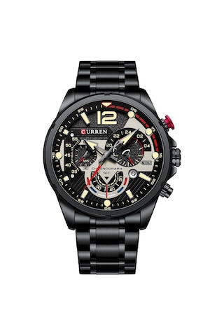 Curren 8395 Çelik Kayışlı Quartz Kol Saati Siyah