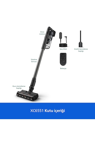 Philips 6000 Serisi XC6551/01 Powercyclone 11 Kablosuz Dikey Süpürge