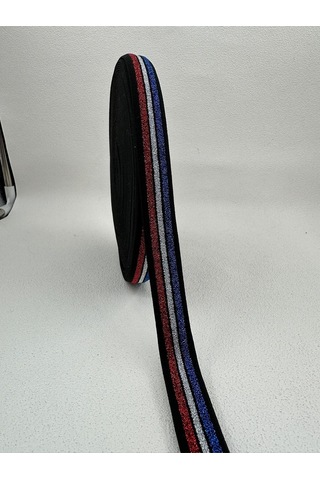 Paşateks 2-2.5 Cm Cm Simli Dokuma Lastik-5 Metre-siyah