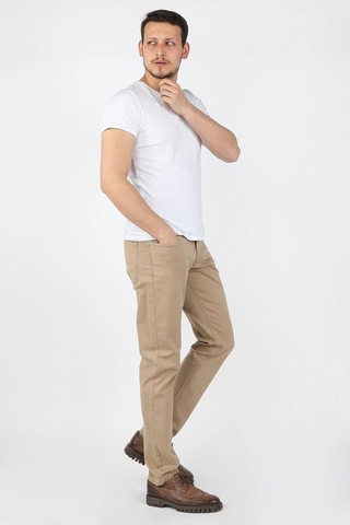 Erkek 5 Cep Gabardin Pantolon Bej