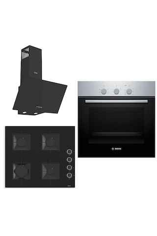 Bosch - Ferre HBF011BR0T - SS205 - D086 Siyah Ankastre Set