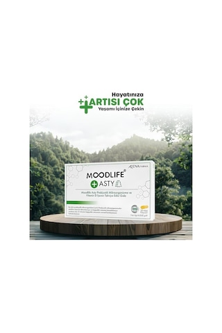 Moodlife Asty Probiyotik Ve Vitamin D İçeren Takviye Edici Gıda 30 Kapsül