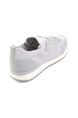Bambi Gri Hakiki Deri Erkek Sneaker E01730580382