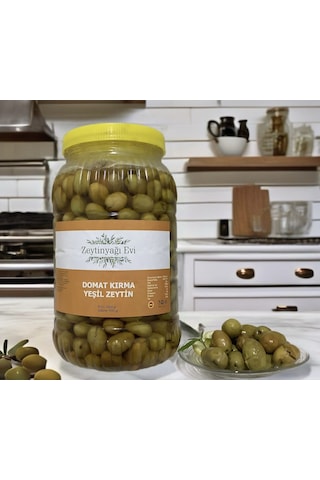 El Kırması Domat Sofralık Yeşil Zeytin İri Kalibre Pet Şişe 3000 Gram
