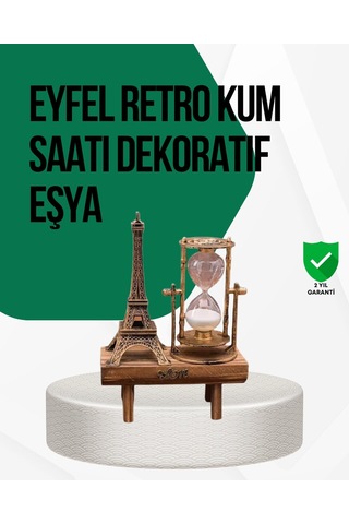 Ahşap Kum Saati - Vintage Tasarımlı Masa Dekoru