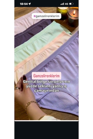 Gk Luxury & Fashıon Yüksek Bel Pamuk Külot L-xl-xxl Esnek Rahat Kaşkorse Mavi