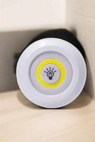 Spot Lamba Led Işık 3'lü Uzaktan Kumandalı Pilli Yapışkanlı Kablosuz Yeni Nesil 1