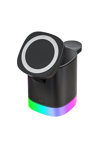 Acl Aw13 3'ü 1 Arada Rgb Işıklı Magsafe Kablosuz Şarj Standı