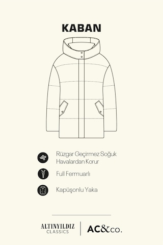 AC&Co / Altınyıldız Classics Erkek Bej Standart Fit Normal Kesim Kapüşonlu Dik Yaka Yan Cepli Kaban Bej