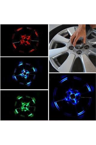 Led Işıklı Araba Tekerlek Göbek Kapağı 4741