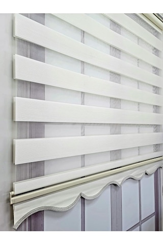 Bbb Mikro Pliseli Stor Zebra Perde Krem Mz484