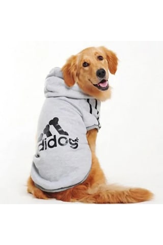 Vkemall Adidog Kışlık Köpek Montu, 4xl Gri, Evcil Hayvan Giyimi, Sıcak Tutan Köcek Ceketi