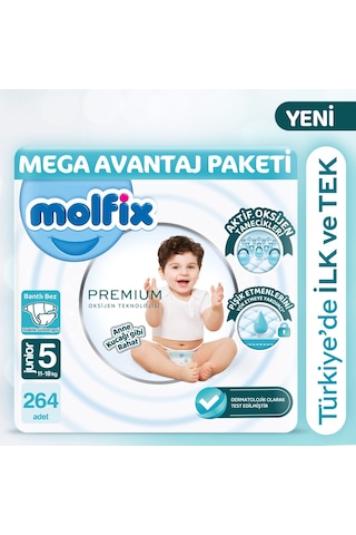 Molfix Premium Mega Avantaj Paketi 5 Beden 264 Adet 5 Numara 4'lü
