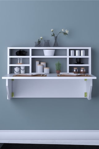 Dekorfim DF01104B Duvara Monte Pratik Katlanır Raflı Kırma Mutfak ve Yemek Masası