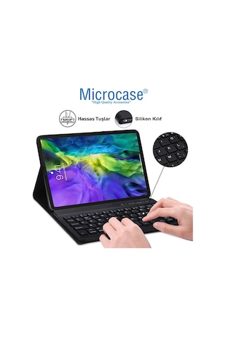Microcase Apple Uyumlu iPad Pro 11 2020 Bluetooth Klavyeli Standlı Kılıf Bkk4